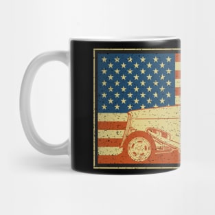 Hot Rod Coupe American Flag Mug